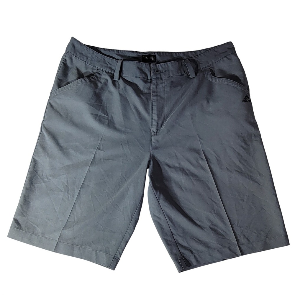 Adidas‎ Golf Shorts Mens 36 Grey Performance Flat Front Athletic Casual